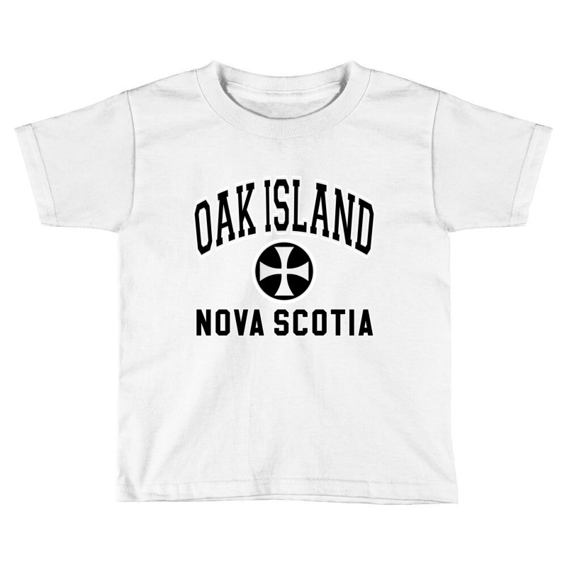 Oak Island Varsity Style Cross Black Print Pullover Hoodie Toddler T-shirt by cm-arts | Artistshot