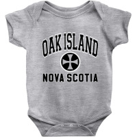 Oak Island Varsity Style Cross Black Print Pullover Hoodie Baby Bodysuit | Artistshot