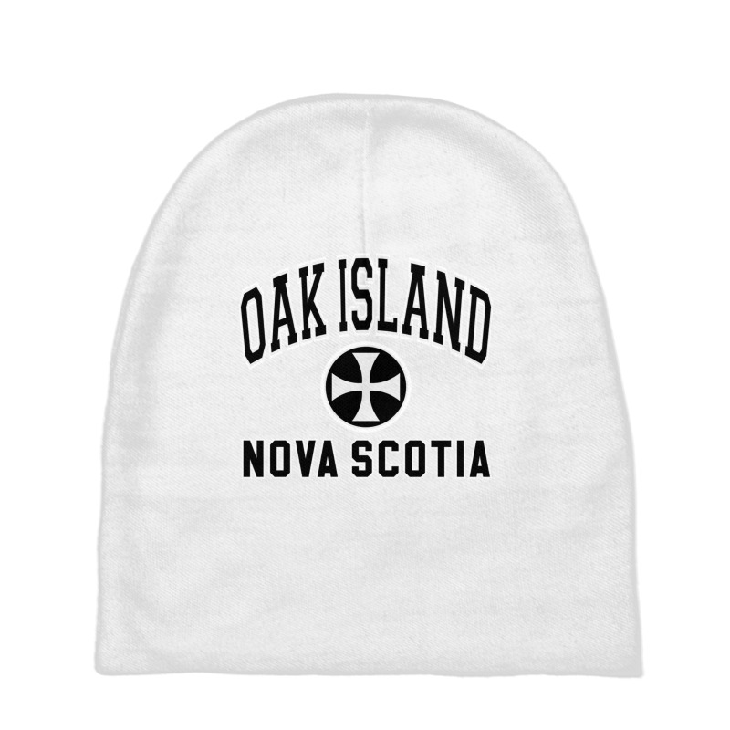 Oak Island Varsity Style Cross Black Print Pullover Hoodie Baby Beanies by cm-arts | Artistshot