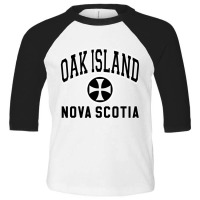 Oak Island Varsity Style Cross Black Print Pullover Hoodie Toddler 3/4 Sleeve Tee | Artistshot