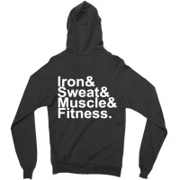 Iron & Sweat & Muscle & Fitness 1 Zipper Hoodie | Artistshot