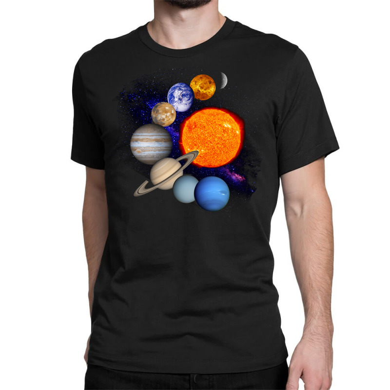 Solar System Sun Planets Milky Way Galaxy Science Sweatshirt Classic T-shirt by cm-arts | Artistshot