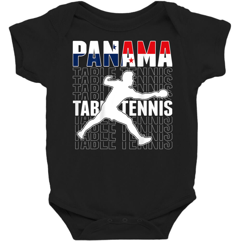 Panama Table Tennis Fans Jersey Panamanian Flag Ping Pong Baby Bodysuit by Outpost | Artistshot