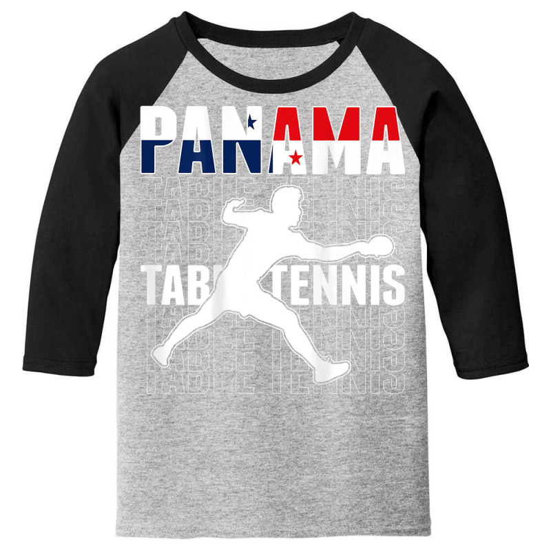 Panama Table Tennis Fans Jersey Panamanian Flag Ping Pong Youth 3/4 Sleeve by Outpost | Artistshot