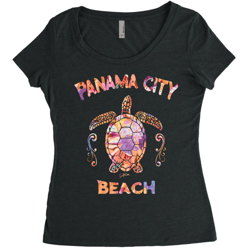 Jcombs Panama City Beach, Florida, Sea Turtle Pullover Hoodie Women's Triblend Scoop T-shirt by cm-arts | Artistshot