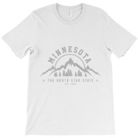 Minnesota North Star State Est. 1858 Vintage Mountains Gift Pullover H T-shirt | Artistshot