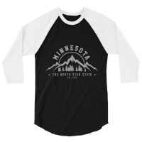 Minnesota North Star State Est. 1858 Vintage Mountains Gift Pullover H 3/4 Sleeve Shirt | Artistshot