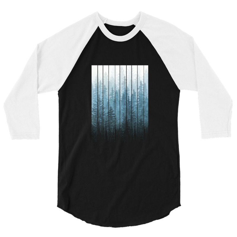 Grunge Dripping Turquoise Misty Forest 3/4 Sleeve Shirt | Artistshot