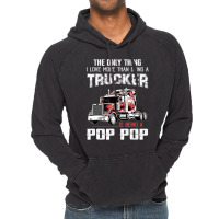 Mens Trucker Pop Pop Truck Driver Grandpa Pop Pop Vintage Hoodie | Artistshot