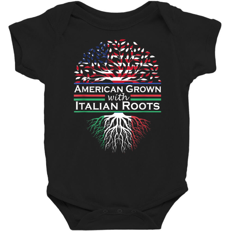 American Grown With Italian Roots Italian Heritage Month T Shirt Baby Bodysuit by cm-arts | Artistshot