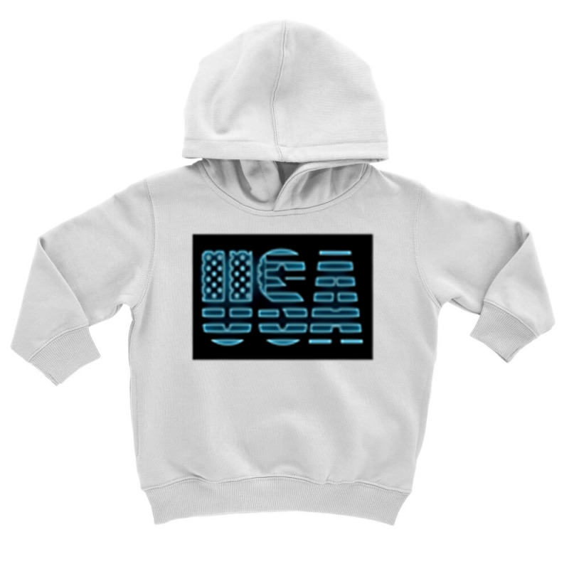 Relentless Designs Usa Flag Neon Light Memorial Day July 4th Premium T Toddler Hoodie by cm-arts | Artistshot