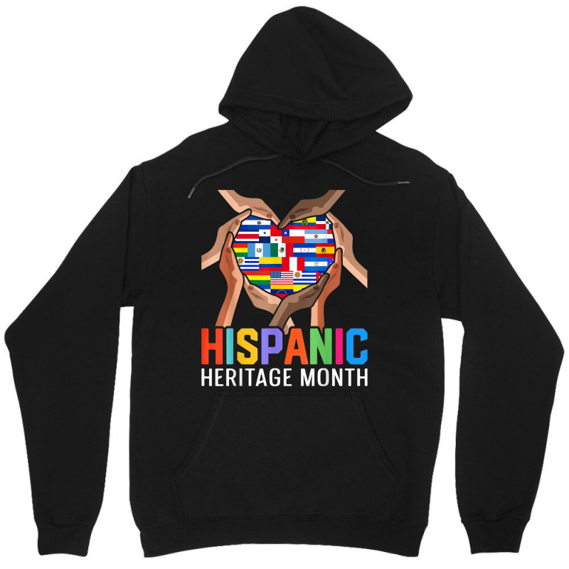 Latin Countries Hands Heart Flags Hispanic Heritage Month T Shirt Unisex Hoodie by cm-arts | Artistshot