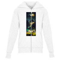 Quasar In Motion Across The Night Sky Mountain Blur Northern T Shirt Youth Zipper Hoodie | Artistshot