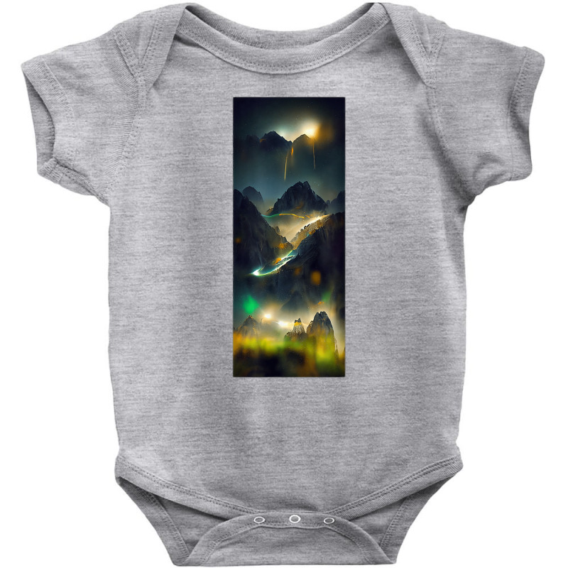 Quasar In Motion Across The Night Sky Mountain Blur Northern T Shirt Baby Bodysuit by cm-arts | Artistshot