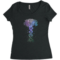 Dna Tree Life Earth Genetics Biologist Science Gift Tank Top Women's Triblend Scoop T-shirt | Artistshot