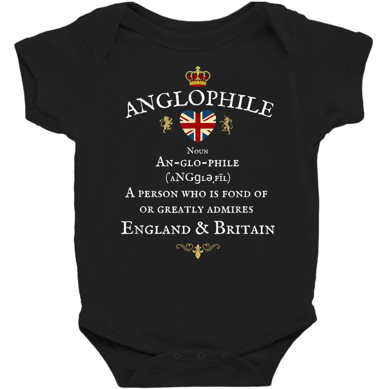 Anglophile Meaning, England & Britain Lover, British Flag T Shirt Baby Bodysuit | Artistshot