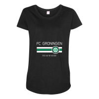 Eredivisie - Fc Groningen (away Green) Maternity Scoop Neck T-shirt | Artistshot