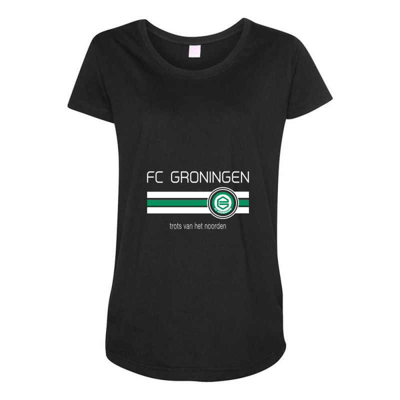 Eredivisie - Fc Groningen (away Green) Maternity Scoop Neck T-shirt by cm-arts | Artistshot