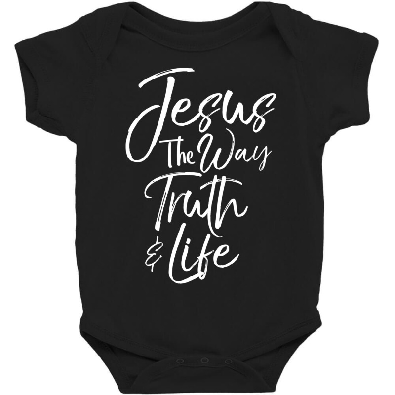 Bible Verse Quote Men's Jesus The Way The Truth And The Life-ydlxv Baby Bodysuit by thangdinhsinhelf | Artistshot