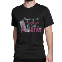 Stepping Into Retirement And Still A Boss Bling Rhinestone T Shirt Classic T-shirt | Artistshot