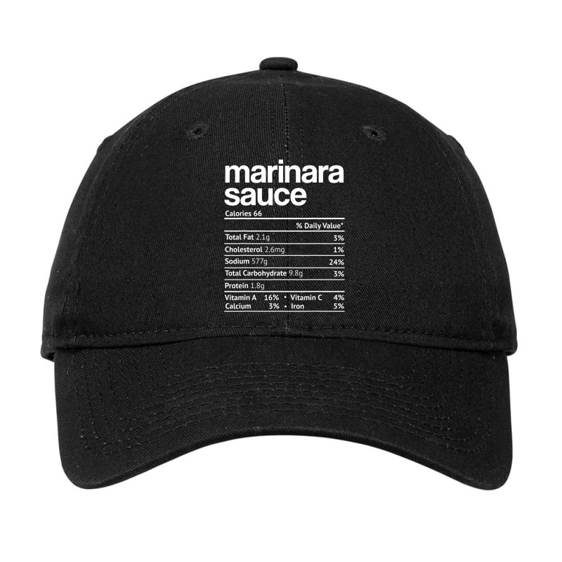 Marinara Sauce Nutrition Fact Funny Thanksgiving Christmas Adjustable Cap by Chalaun | Artistshot