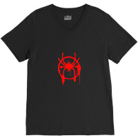 Into The Spider Verse Symbol Miles Morales V-neck Tee | Artistshot