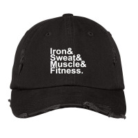 Iron & Sweat & Muscle & Fitness Vintage Cap | Artistshot