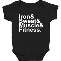 Iron & Sweat & Muscle & Fitness Baby Bodysuit | Artistshot