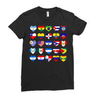 All Latin American Flags Countries Hispanic Latino Pride T Shirt Ladies Fitted T-shirt | Artistshot