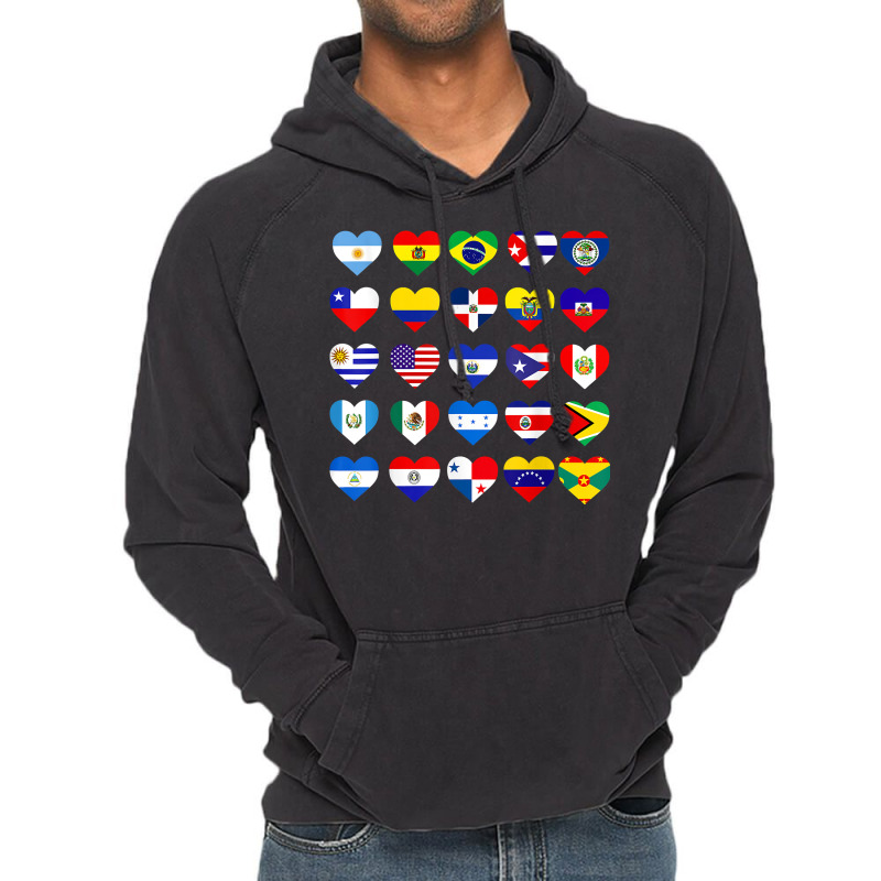 All Latin American Flags Countries Hispanic Latino Pride T Shirt Vintage Hoodie by byfaesaexow | Artistshot