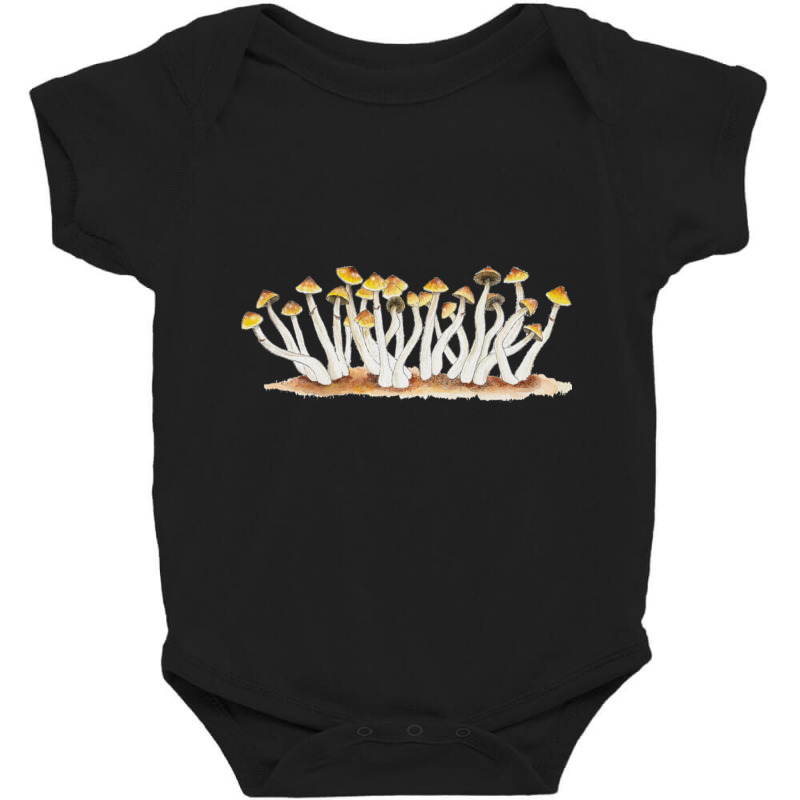 Psilocybe Cubensis Magic Mushrooms Mycology Shrooms Fungi Pullover Hoo Baby Bodysuit by cm-arts | Artistshot