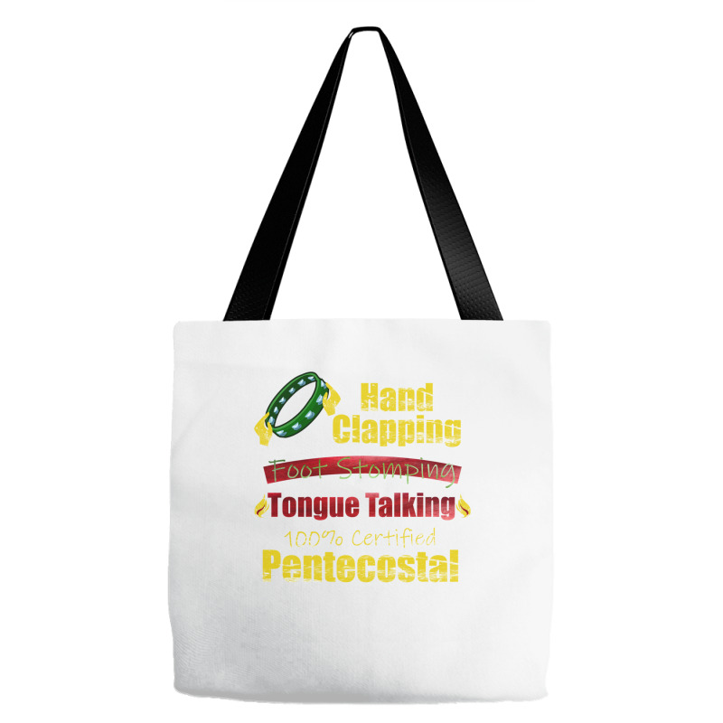 Hand Clapping Foot Stomping Tongue Talking Pentecostal Gifts Long Slee Tote Bags | Artistshot