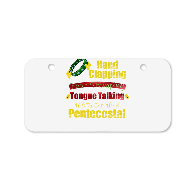 Hand Clapping Foot Stomping Tongue Talking Pentecostal Gifts Long Slee Bicycle License Plate | Artistshot