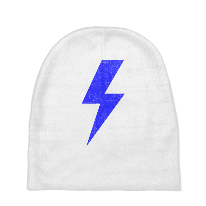 Retro Distressed Blue Lightning Bolt Sweatshirt Baby Beanies by cm-arts | Artistshot