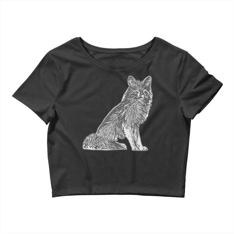 Red Fox Design Forest Animal Wild Predator With Fox Design T Shirt Crop Top by cm-arts | Artistshot