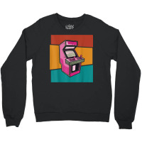 Retro Arcade Game Machine 80s Vintage Gamer Crewneck Sweatshirt | Artistshot