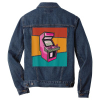 Retro Arcade Game Machine 80s Vintage Gamer Men Denim Jacket | Artistshot