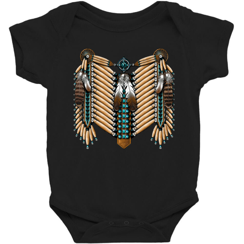 Ivory And Brown Native American, Ivory And Brown Native American Vinta Baby Bodysuit by SHOPTYU | Artistshot