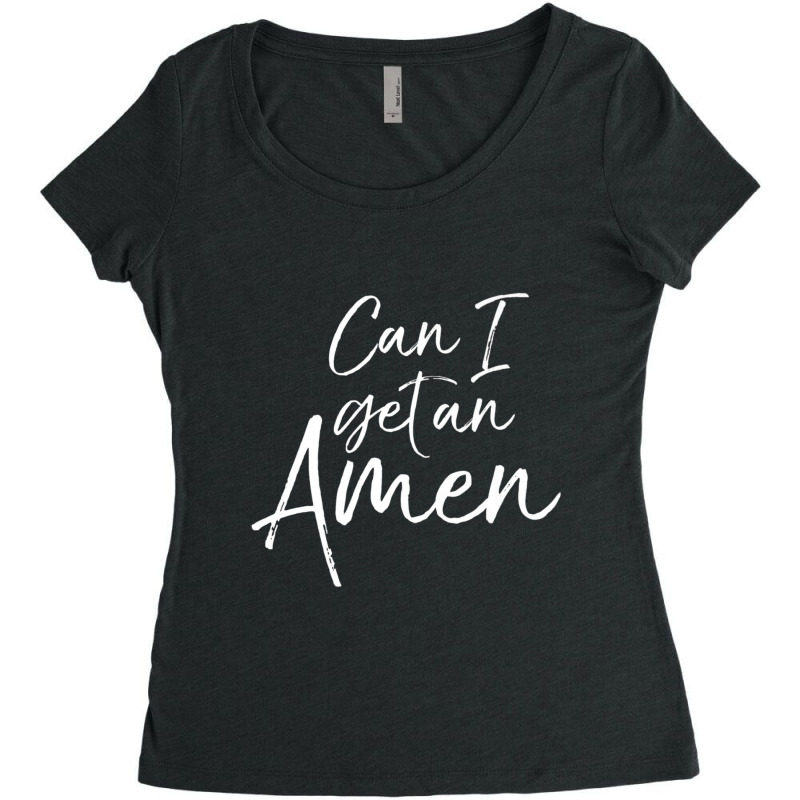 Can I Get An Amen Cute Christian Women's Triblend Scoop T-shirt by thangdinhsinhelf | Artistshot