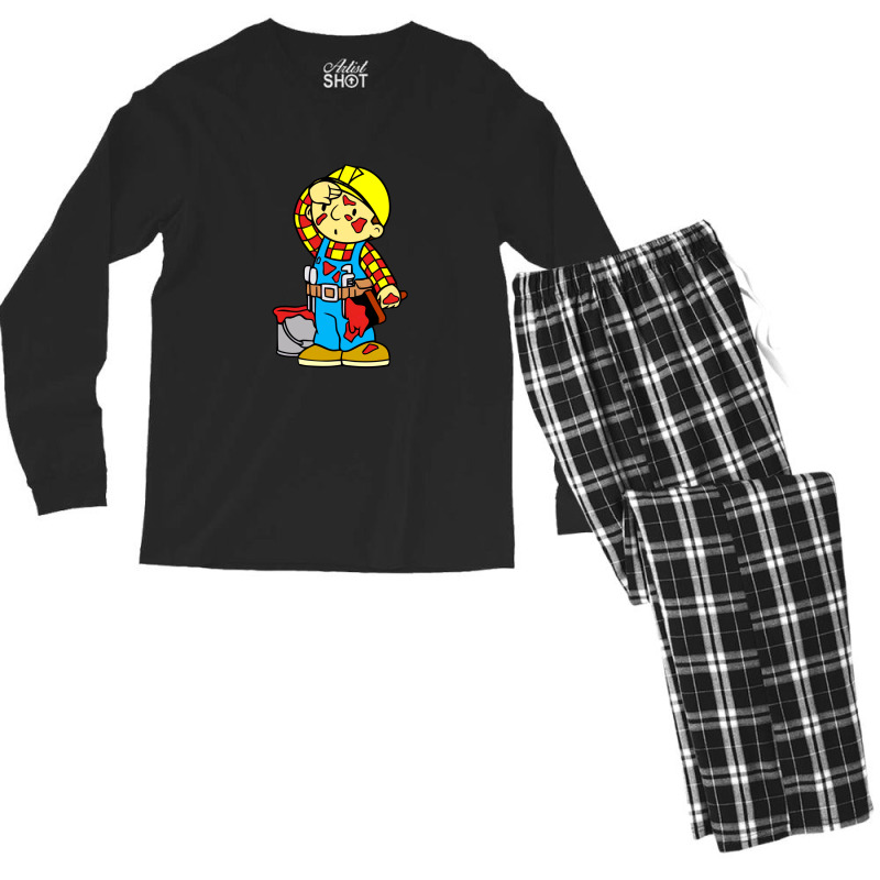 Bob The Builder Funny .png Men's Long Sleeve Pajama Set | Artistshot