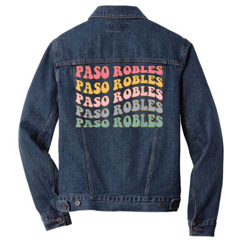 Paso Robles Ca Winery California Wine Bachelorette Retro T Shirt Men Denim Jacket by alyshasur9x | Artistshot