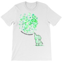 Elephant Blows Up Green Balloons Mental Health Awareness T Shirt T-shirt | Artistshot