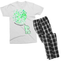 Elephant Blows Up Green Balloons Mental Health Awareness T Shirt Men's T-shirt Pajama Set | Artistshot