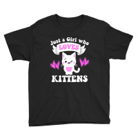 Cat Lover Gift Just A Girl Who Loves Kittens Toddlers Women Youth Tee | Artistshot