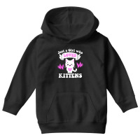 Cat Lover Gift Just A Girl Who Loves Kittens Toddlers Women Youth Hoodie | Artistshot