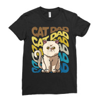 Retro Vintage Funny Cat Exotic Shorthair Cat Dad Daddy T Shirt Ladies Fitted T-shirt | Artistshot