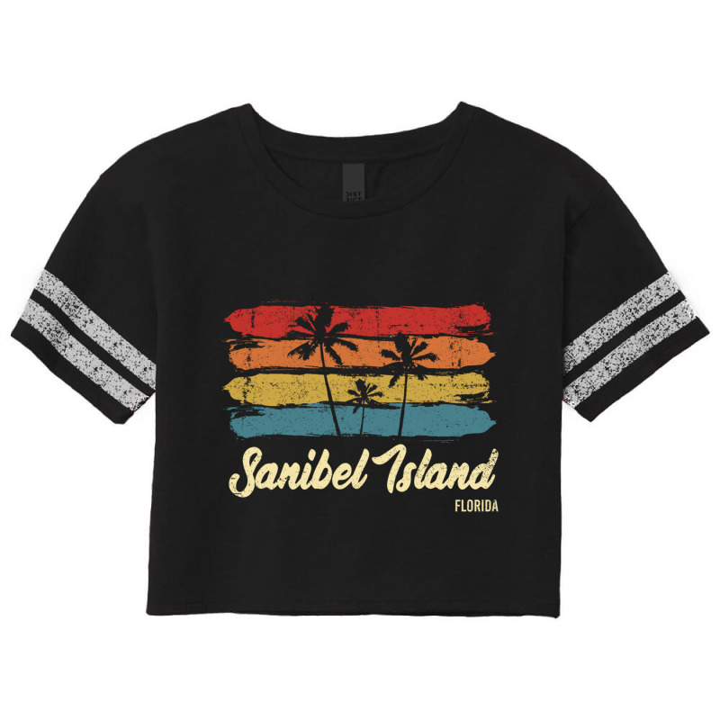 Vintage Sanibel Island Florida Palm Trees Fl Retro Pullover Hoodie Scorecard Crop Tee by cm-arts | Artistshot