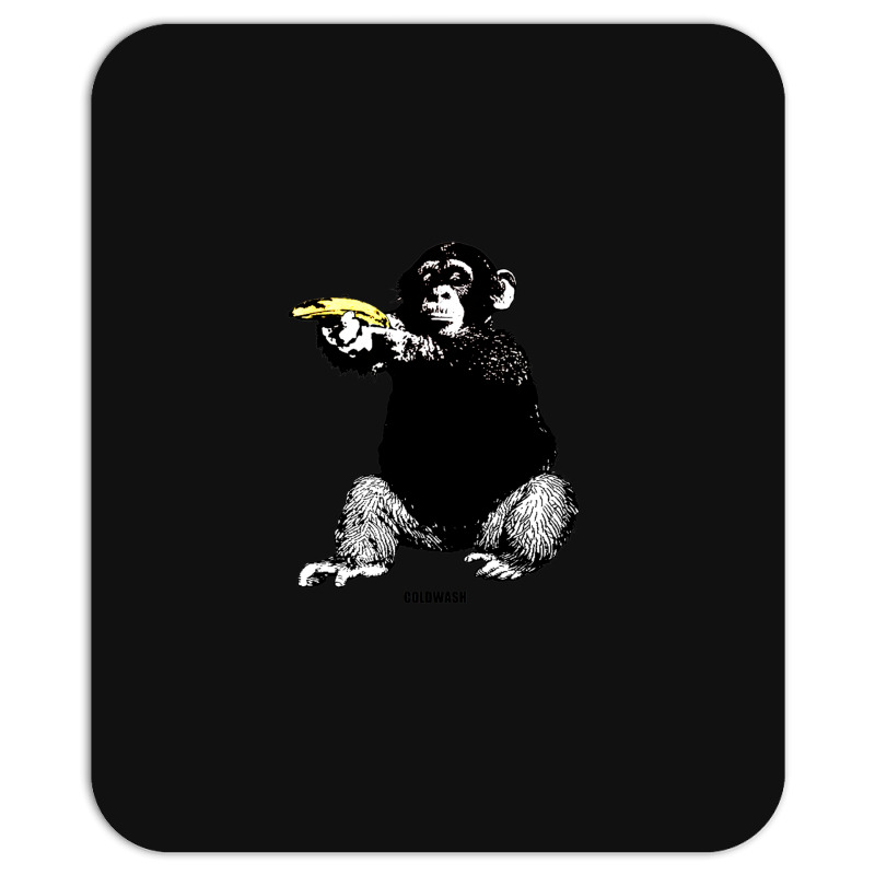 Monkey Shooting Banana Mousepad | Artistshot