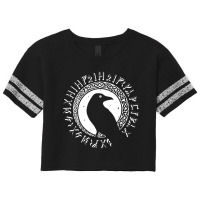 Odin Ravens Huginn & Muninn Vegvisir Scorecard Crop Tee | Artistshot