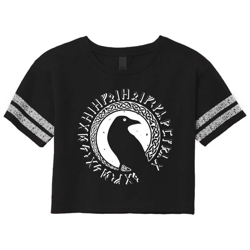 Odin Ravens Huginn & Muninn Vegvisir Scorecard Crop Tee by Cocoa | Artistshot